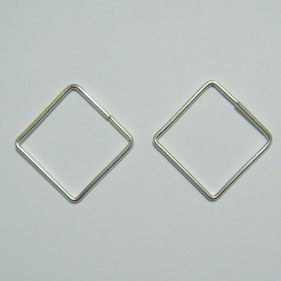 Zale argintii patrate 23mm