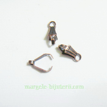 Accesoriu cupru pt. pandantiv, 7x2mm