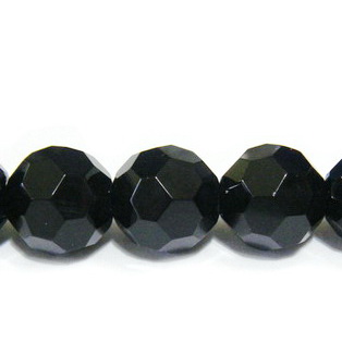 Cristal fatetat negru, 10mm