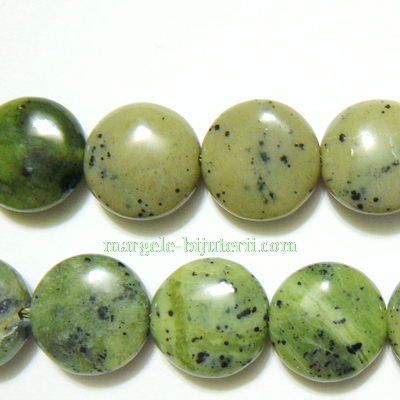 Jad canadian, plat, 12x4mm