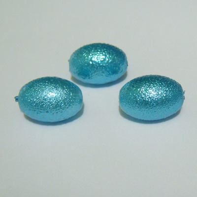 Perle sticla , stardust, ovale, turcoaz, 14x10mm