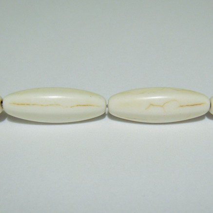 Turcoaz alb, oval,  30x10mm