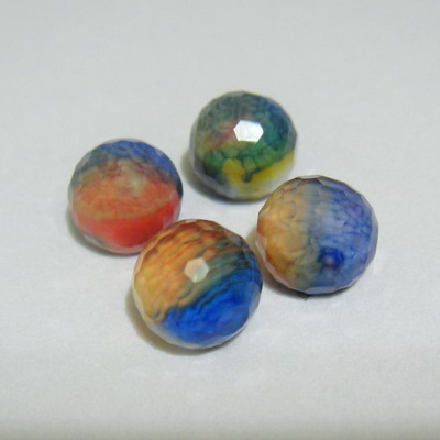 Margele plastic multicolore 8mm, cabochon