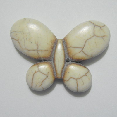 Fluturas turcoaz crem 35x25mm