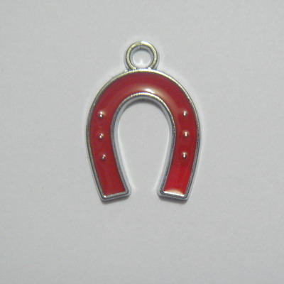 Pandantiv potcoava metalica 22x19mm