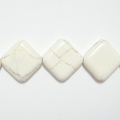 Turcoaz alb rombic 14x14mm