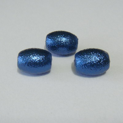 Perle sticla , stardust, ovale, albastre, 12x10mm