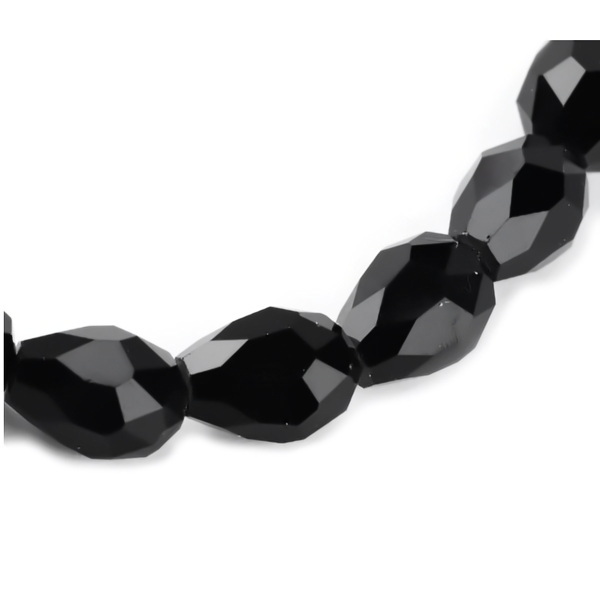 Cristale lacrima 8x6mm, negre 10 buc