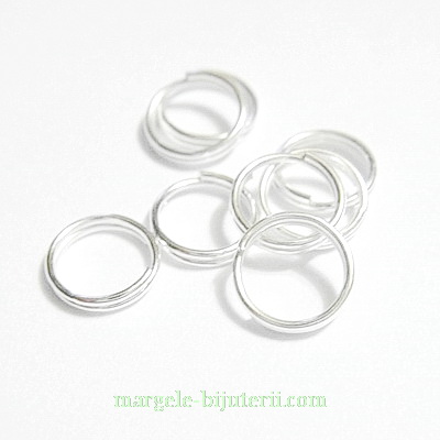 Zale duble argintii 7mm