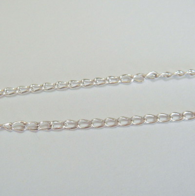 Lant argintiu cu zale 3x2mm