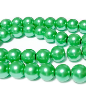Perle sticla, verde deschis, 10mm