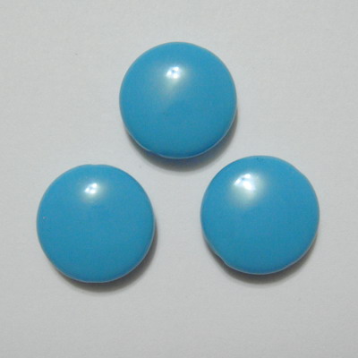 Margele plastic albastru, disc 16mm