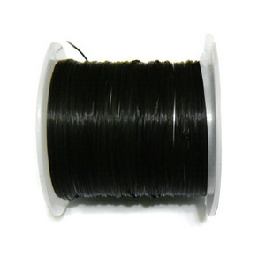 Fir elastic negru, 0.6mm-bobina 9 metri