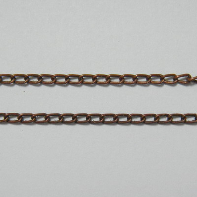 Lant cupru cu zale 3x2mm, grosime zale: 0.8mm
