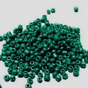 Margele nisip, verde inchis, opace, 3mm 20 g