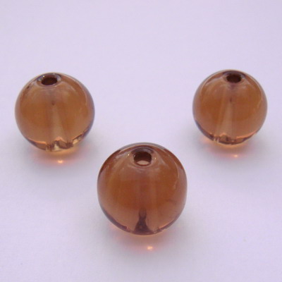 Margele sticla maro 10 mm