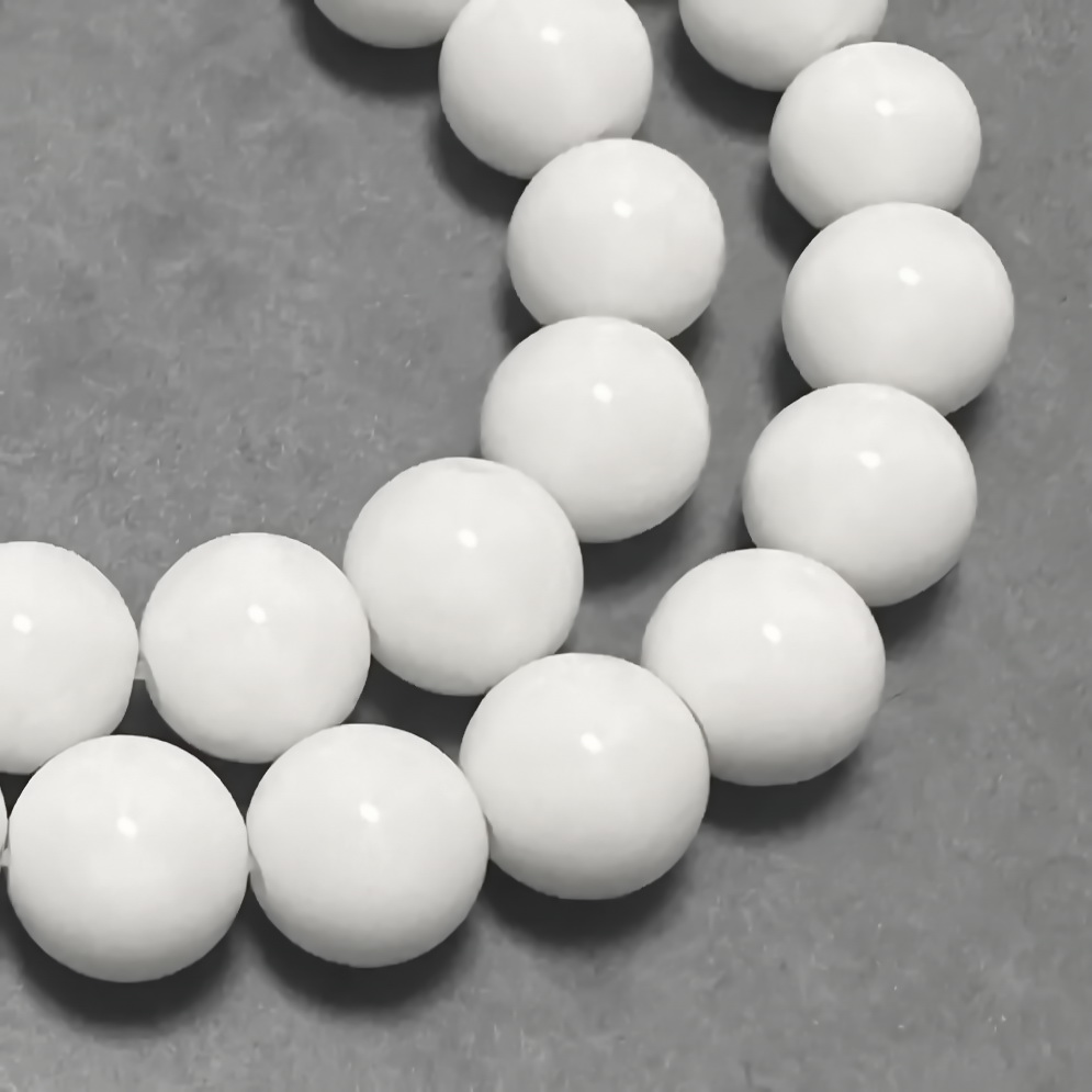 Agat sferic alb, 12mm 1 buc