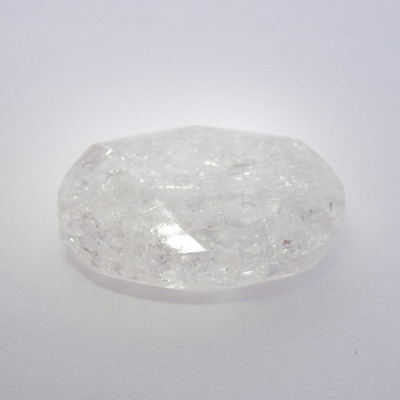 Margele plastic ovale crackle 25x18mm