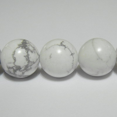 Howlite alb sfere 14mm