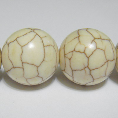 Turcoaz alb sferic 20mm
