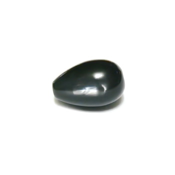 Margele rasina negre, imitatie ochi de pisica, lacrima 15x10mm