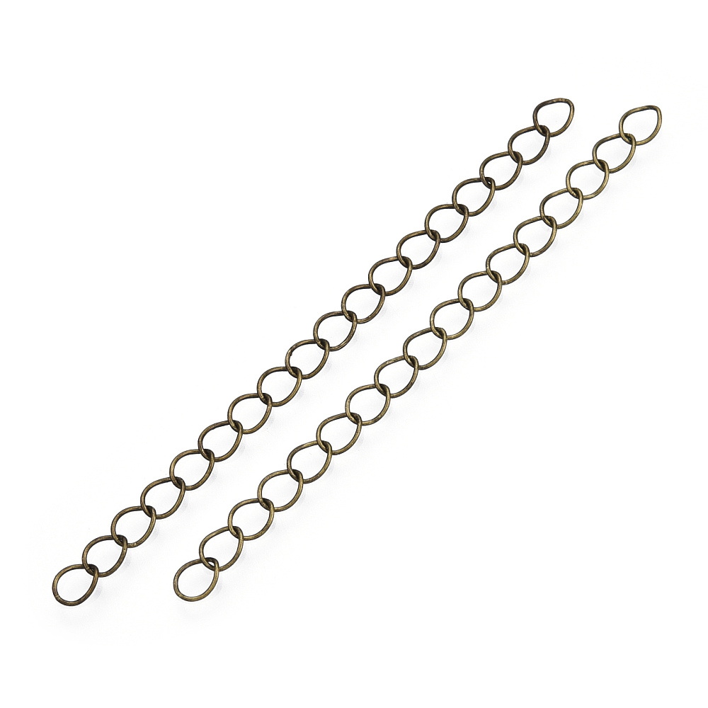Lant extindere culoare bronz, lungime 4.5-5cm, zale 5~5.5x3.5~4x0.8m. 10 buc