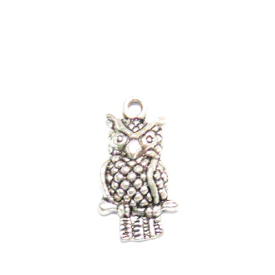 Pandantiv argintiu antichizat, bufnita 20x12mm
