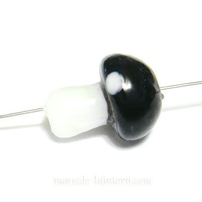 Ciupercuta sticla, negre, 13x13mm