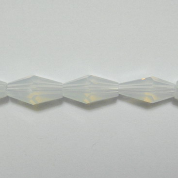 Margele sticla imitatie opal, biconice,  11x6mm