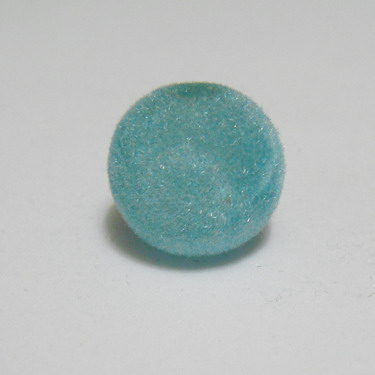 Margele din plastic in catifea bleu, 16mm