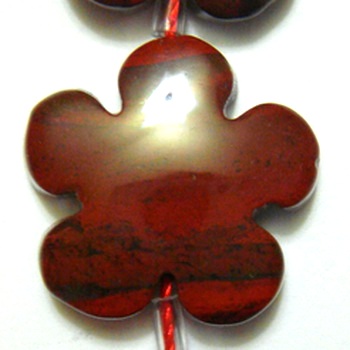 Agata maro-roscat, floare cu 5 petale, 20x5mm