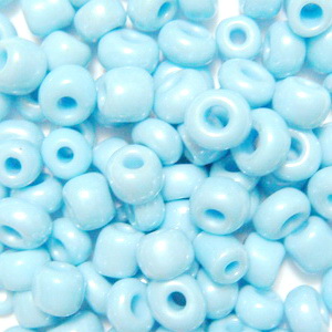 Margele nisip, bleu deschis perlate, 4mm