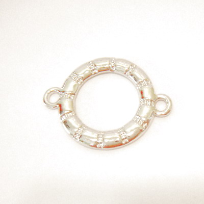 Conector decorativ nichel 30x23mm