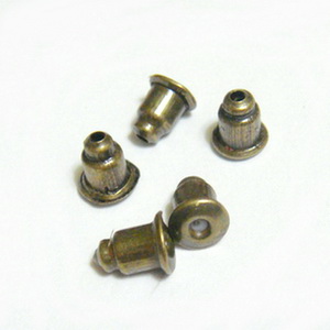 Dopuri metalice, bronz, pt. cercei, 5x3mm 10 buc
