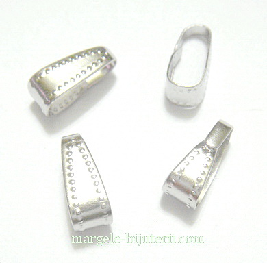 Accesorii pandantiv, argintii, 11x4.5mm