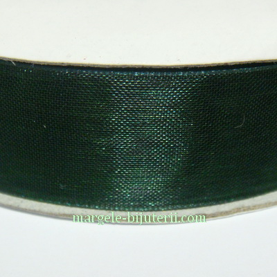 Panglica organza verde inchis, 2 cm 1 rola 50 m