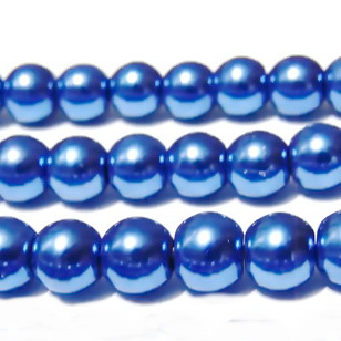 Perle sticla albastre, 10mm 10 buc