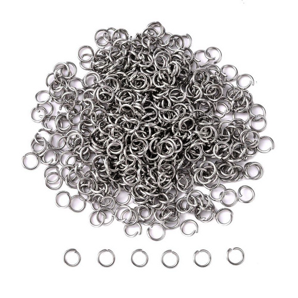 Zale simple otel inoxidabil, intredeschise, 5x0.7mm 50 buc