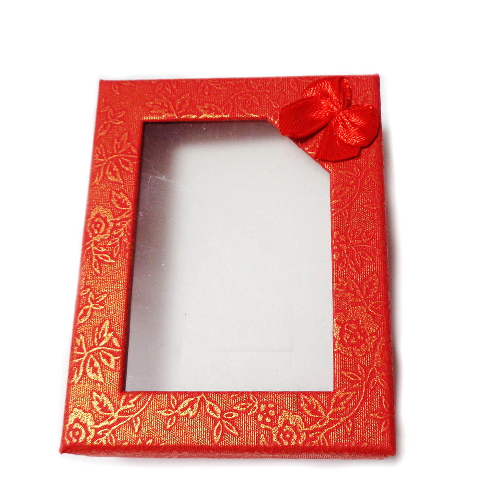 Cutie cadou rosie, cu fereastra, 85x65x25mm 1 buc