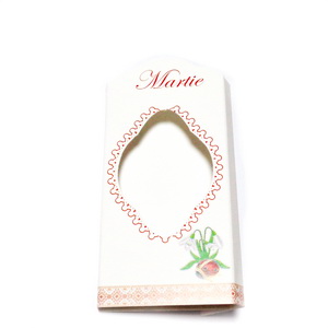  Cutie carton martisor, alb-roz-gri, 12x6x1 cm