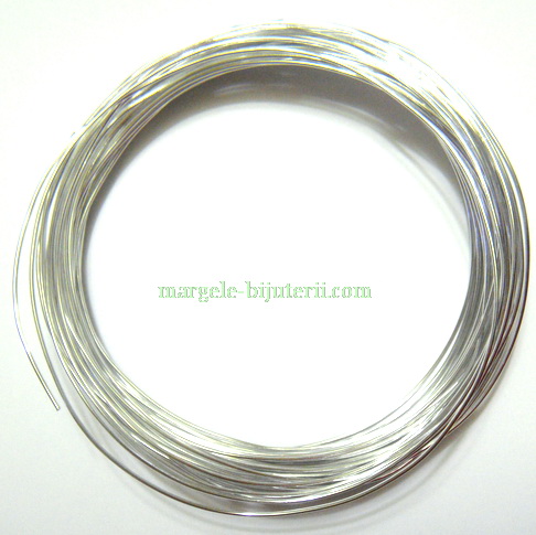 Sarma de modelaj, aluminiu, argintie, 1mm-spirala 10m