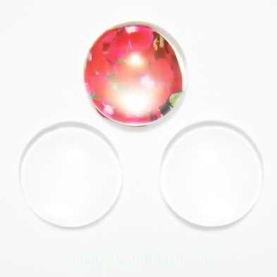 Cabochon sticla transparenta, 14x4.5mm 1 buc