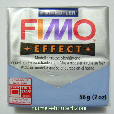 Plastelina fimo effect 56g cod cul 386, agat albastru