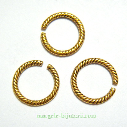 Zale/link, auriu-antic, 13x5mm