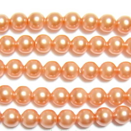 Swarovski Elements, Pearl 5810 Crystal Rose Peach 6mm