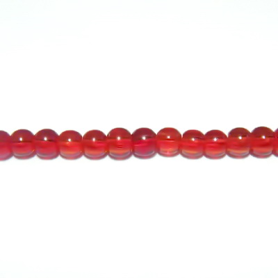 Margele sticla rosii 3 mm - 30cm  - cca 100 buc