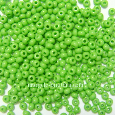 Margele nisip, Rocaille Preciosa 11/0-2mm, verde deschis, opace