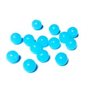 Margele plastic, sferice, albastru deschis, 6mm 10 buc