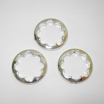 Margea sintetica, argintie, floare 25mm