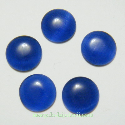 Cabochon ochi de pisica, albastru, 10x3mm